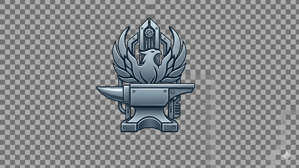 Phoenix Forge Foundation — phoenix rising from anvil